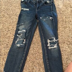 Distressed Blue Women's Jeans American eagle 2